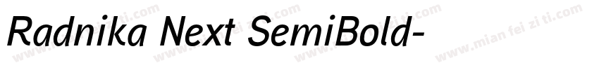 Radnika Next SemiBold字体转换